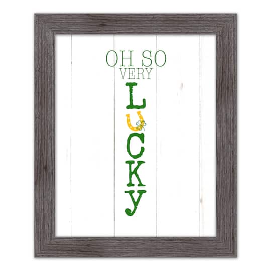 Oh So Lucky Framed Print 2 16" x 20" Western Gray Framed Print